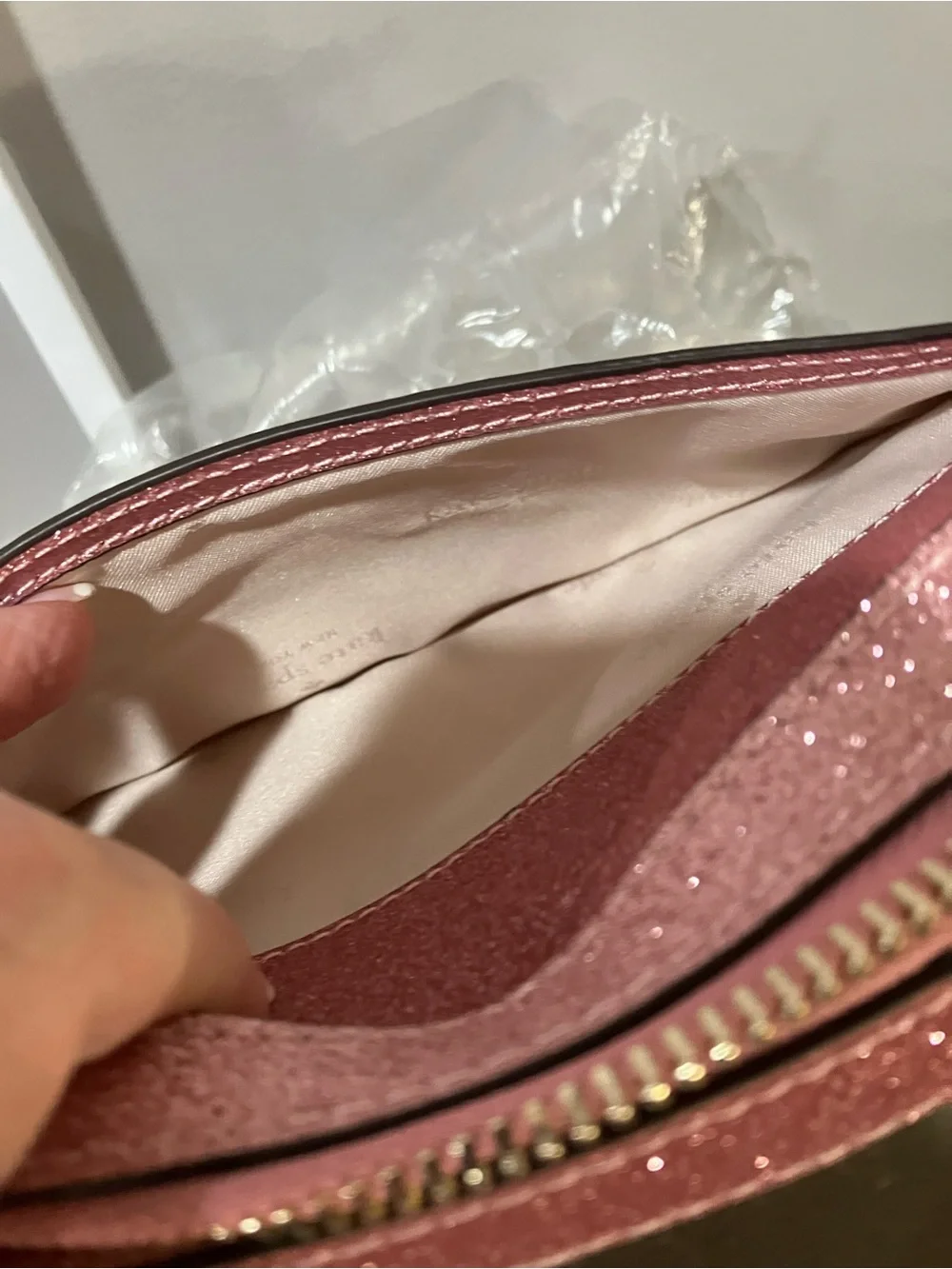 Kate Spade Pink Glitter Crossbody Bag
